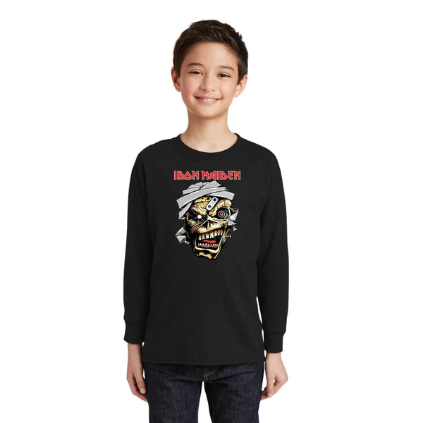 Playera Manga Larga Niños Rock Iron Maiden Póster 000898
