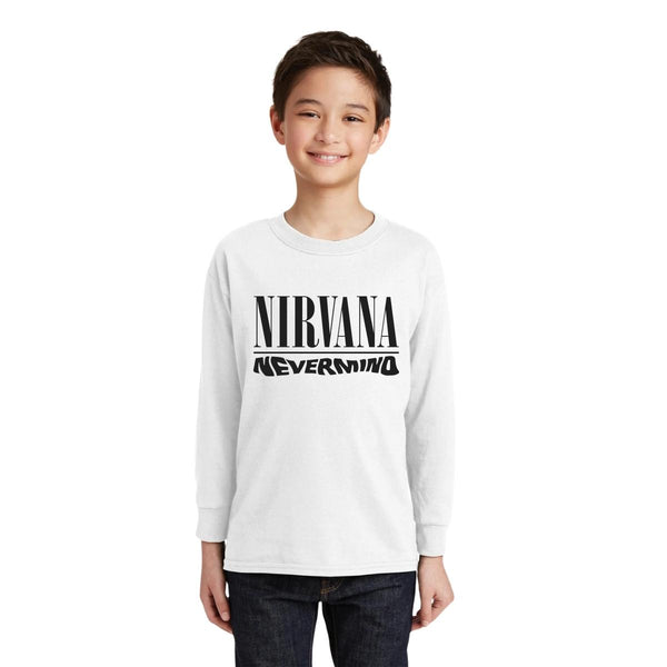 Playera Manga Larga Niños Rock Nirvana Nevermind 000728