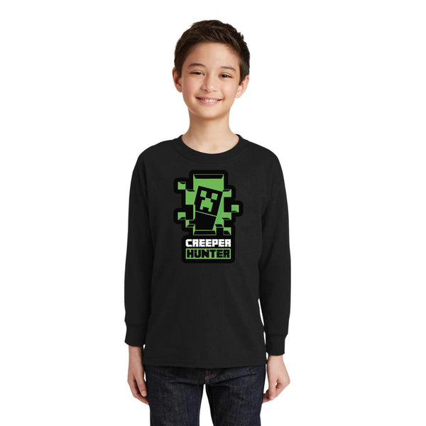 Playera Manga Larga Niños Gamer Minecraft Creeper