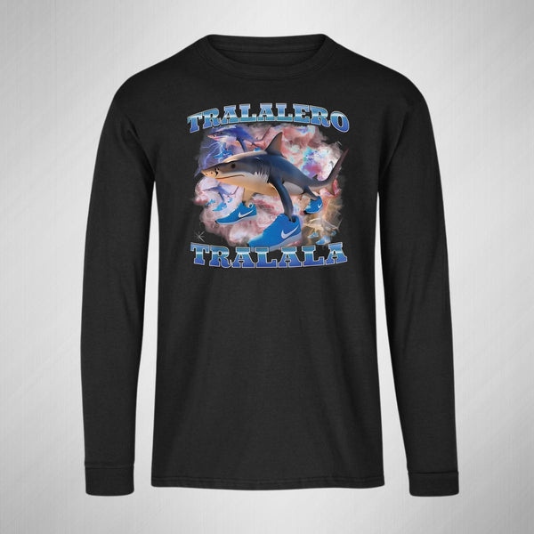Playera Manga Larga Niños Brainrot Tralalero Tralala 001217