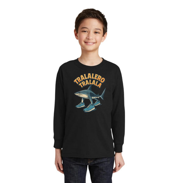 Playera Manga Larga Niños Brainrot Tralalero Tralala 001241