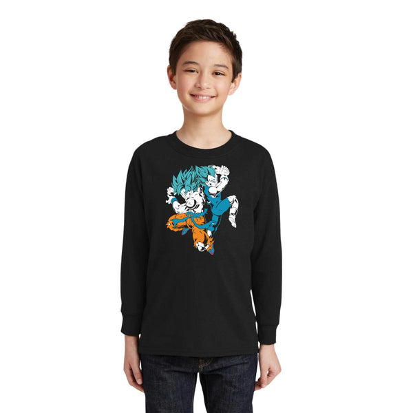 Playera Manga Larga Niños Anime Dragon Ball Goku Vegeta 0159