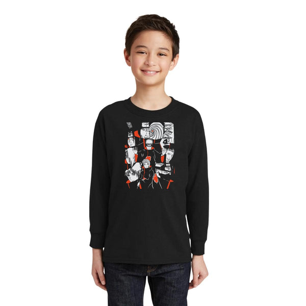 Playera Manga Larga Niños Anime Naruto Akatsuki 000197