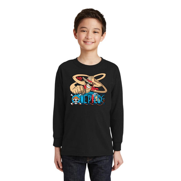 Playera Manga Larga Niños Anime One piece Monkey D Luffy 311