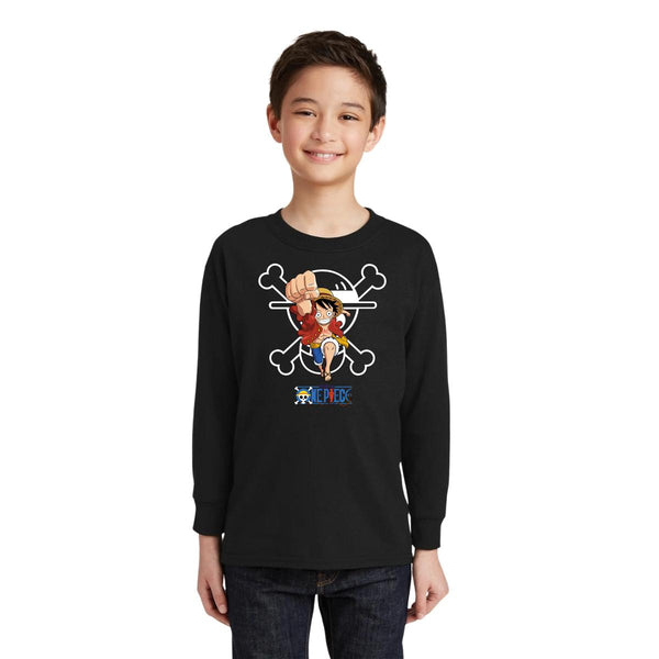Playera Manga Larga Niños Anime One piece Monkey D Luffy 312