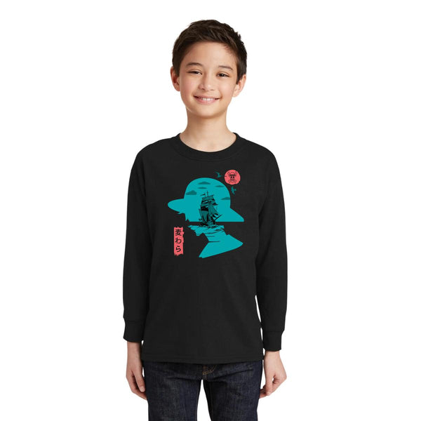 Playera Manga Larga Niños Anime One piece Monkey D Luffy 320