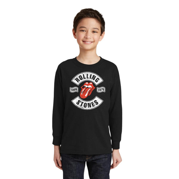 Playera Manga Larga Niños Rock Rolling Stones Tour 78 000619