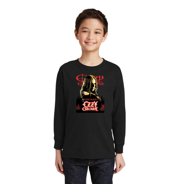 Playera Manga Larga Niños Rock Ozzy Osbourne God bless 0916