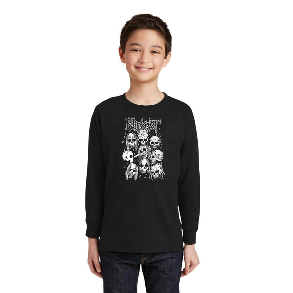 Playera Manga Larga Niños Rock Slipknot Calaveras 000979