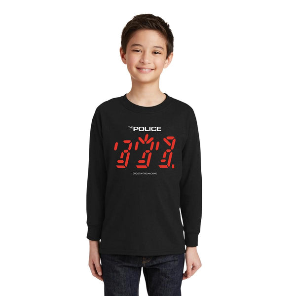 Playera Manga Larga Niños Rock The Police Ghost machine 0989