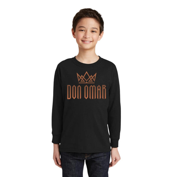 Playera Manga Larga Niños Don Omar El Rey Logo