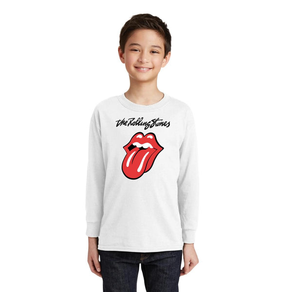 Playera Manga Larga Niños Rock Rolling Stones Logo 001002