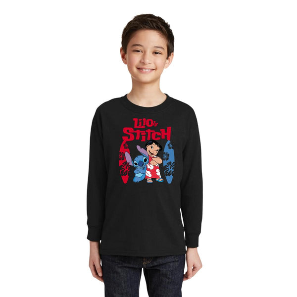 Playera Manga Larga Niños Lilo y Stitch