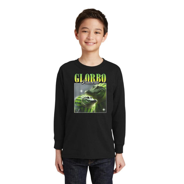Playera Manga Larga Niños  Brainrot Glorbo Fruttodrillo 1190