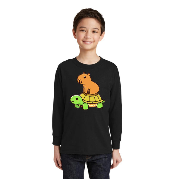 Playera Manga Larga Niños Capibara Carpincho Frases 001745