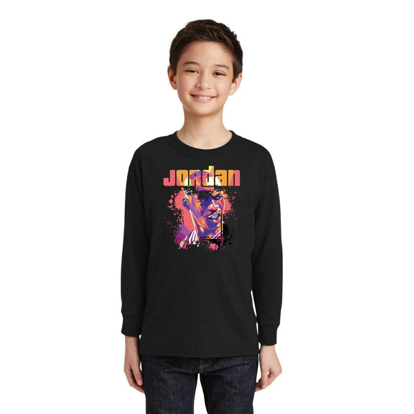 Playera Manga Larga Niños Michael Jordan Basquetbolista 0134