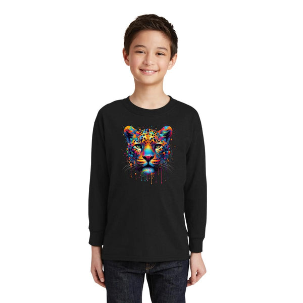 Playera Manga Larga Niños Jaguar Psicodélico 000007