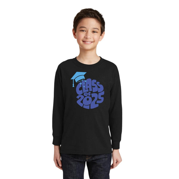 Playera Manga Larga Niños Graduado Birrete Class Of AZ