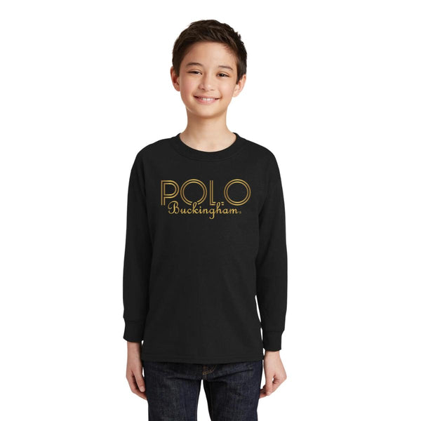 Playera Manga Larga Niños Buckingham Polo Club Logo PB