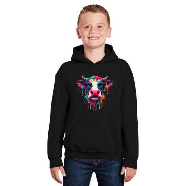 Sudadera Niños Hoodie Vaca Psicodélico 000046