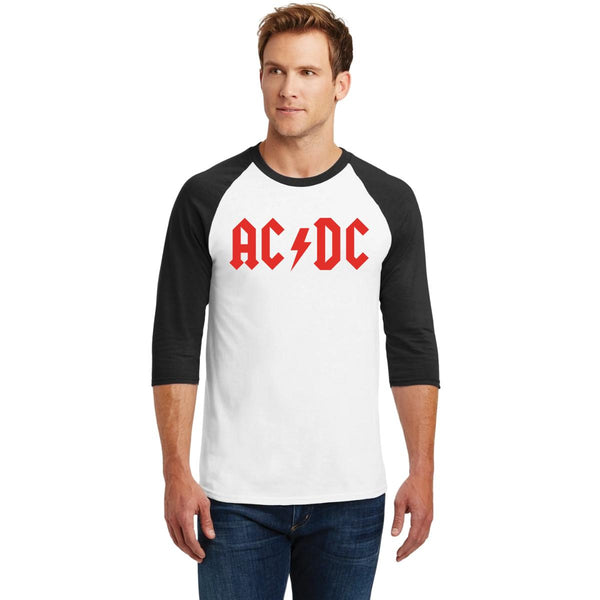 Playera Raglán Manga 3/4 Hombre Rock AC/DC Logo 000841