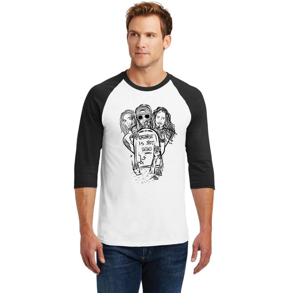 Playera Raglán Manga 3/4 Hombre Rock Grunge Is not dead 000849