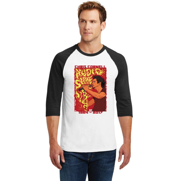 Playera Raglán Manga 3/4 Hombre Chris Cornell Audioslave 000876