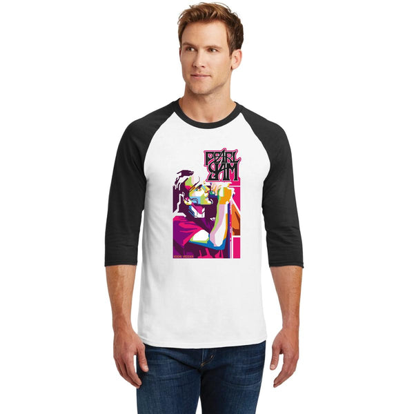 Playera Raglán Manga 3/4 Hombre Rock Eddie Vedder Pearl Jam 000878