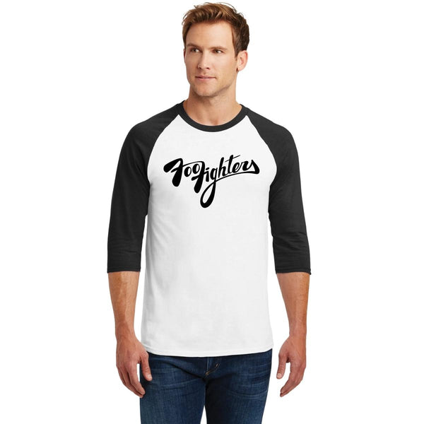 Playera Raglán Manga 3/4 Hombre Rock Foo Fighters Logo 000892