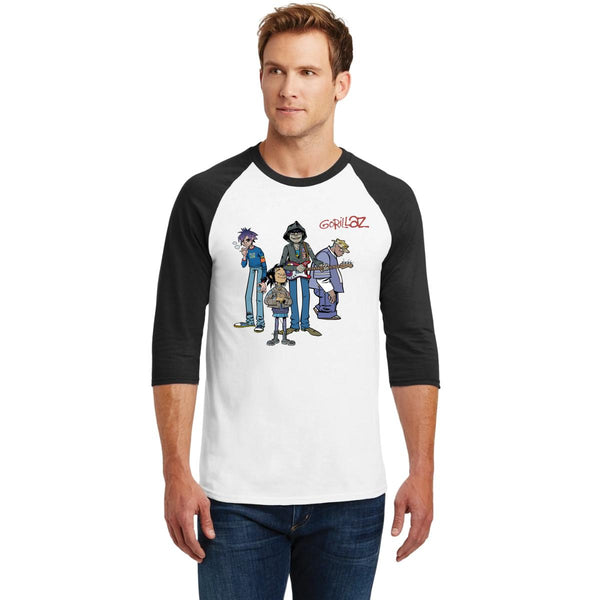 Playera Raglán Manga 3/4 Hombre Rock Gorillaz 000893