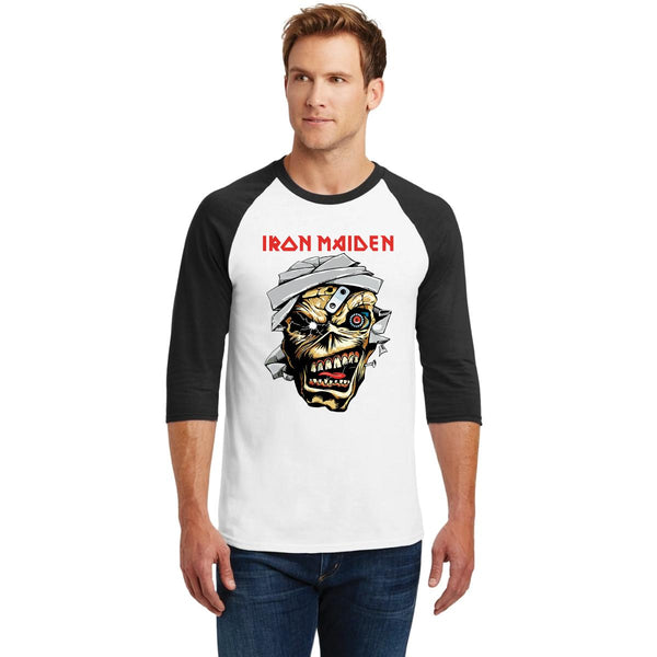 Playera Raglán Manga 3/4 Hombre Rock Iron Maiden Póster 000898