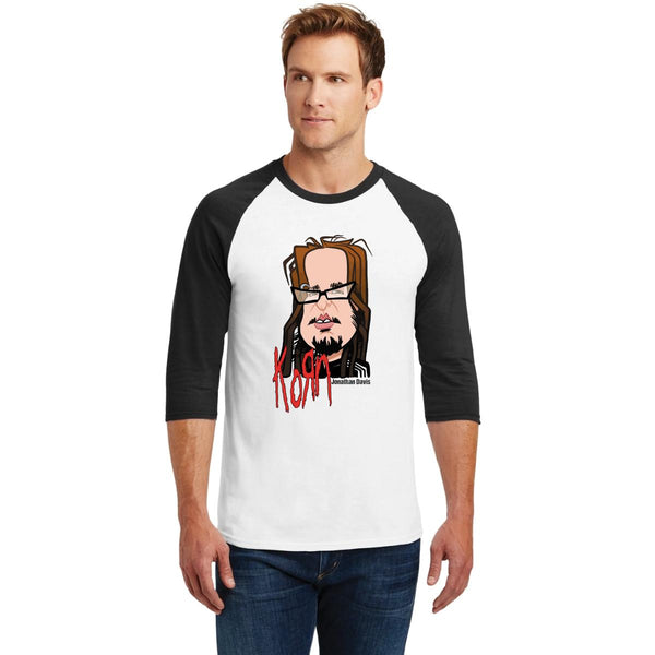 Playera Raglán Manga 3/4 Hombre Rock Korn Jonathan Davis 000899