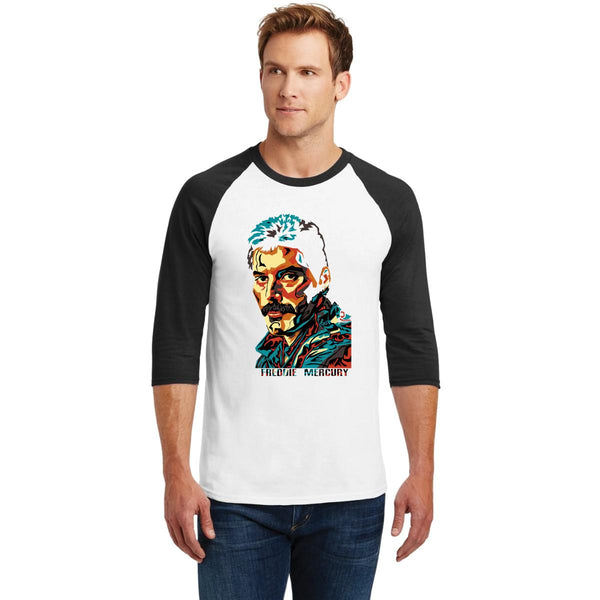 Playera Raglán Manga 3/4 Hombre Rock Freddie Mercury 000908