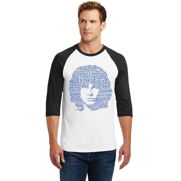 Playera Raglán Manga 3/4 Hombre Rock Jim Morrison Póster 000912