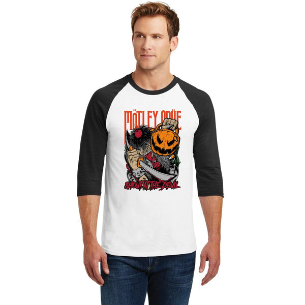 Playera Raglán Manga 3/4 Hombre Rock Motley Crue Devil 000914