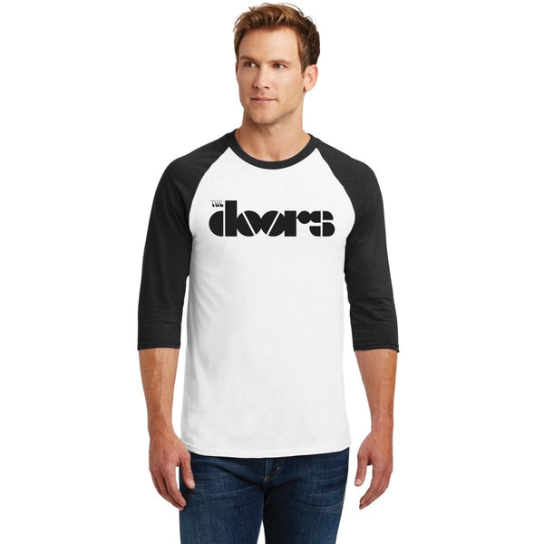 Playera Raglán Manga 3/4 Hombre Rock The Doors Logo 000921