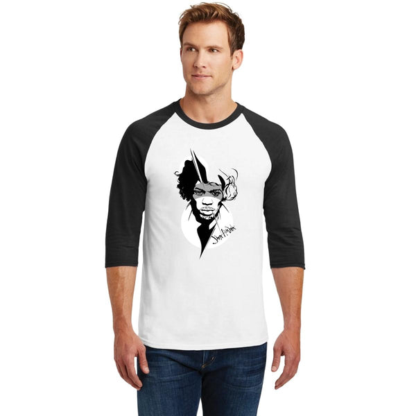 Playera Raglán Manga 3/4 Hombre Jimi Hendrix Guitarrista 000925