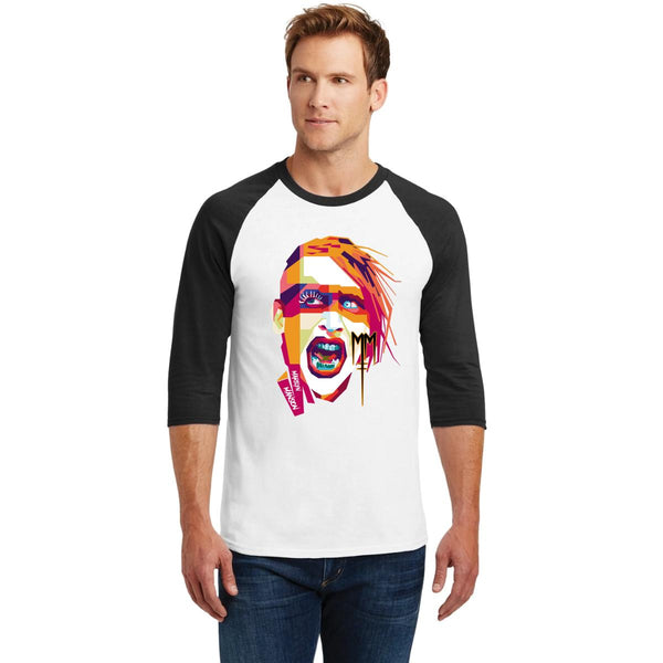 Playera Raglán Manga 3/4 Hombre Rock Marilyn Manson 000934