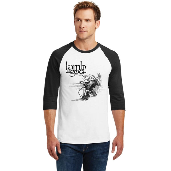 Playera Raglán Manga 3/4 Hombre Rock Lamb of God Randy 000941