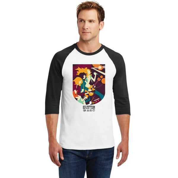 Playera Raglán Manga 3/4 Hombre Rock Led Zeppelin 000943