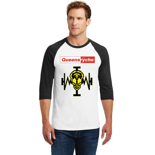 Playera Raglán Manga 3/4 Hombre Rock Queensryche Póster 000956