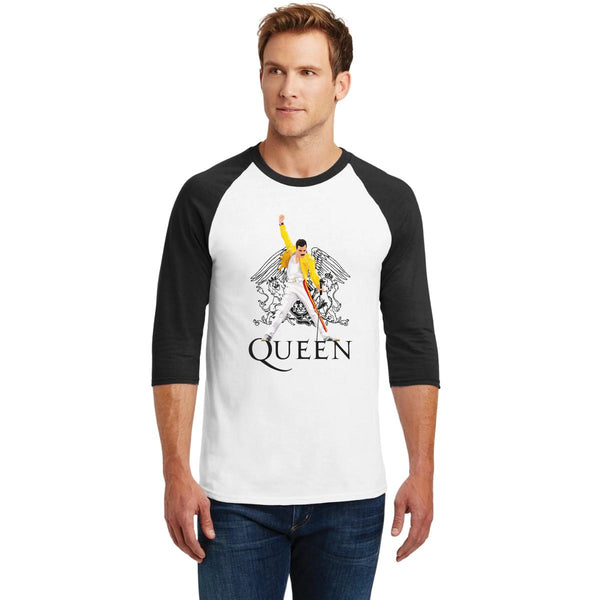 Playera Raglán Manga 3/4 Hombre Rock Queen Póster 000959