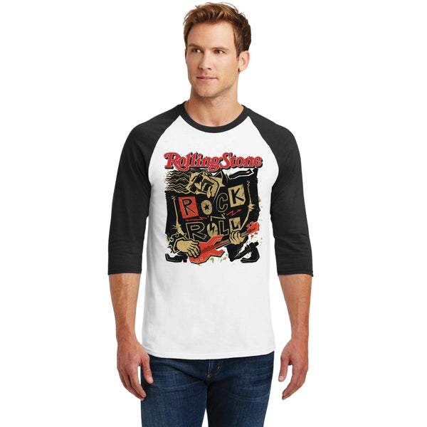 Playera Raglán Manga 3/4 Hombre Rolling Stones Rock & roll 000960