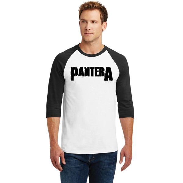 Playera Raglán Manga 3/4 Hombre Rock Pantera Logo 000963