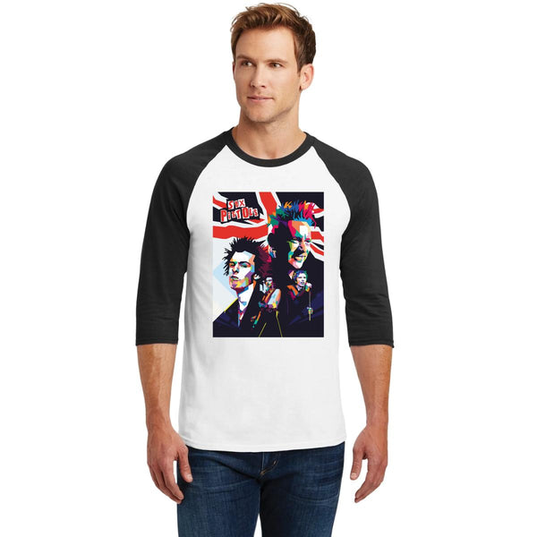 Playera Raglán Manga 3/4 Hombre Rock Sex Pistols 000975