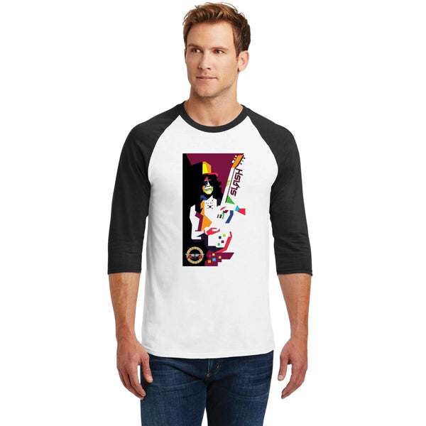 Playera Raglán Manga 3/4 Hombre Rock Guns N' Roses Slash 000977