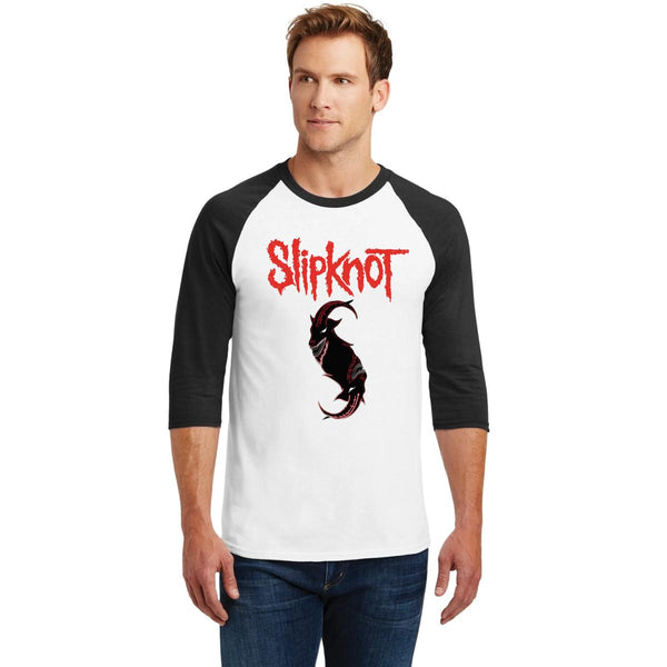 Playera Raglán Manga 3/4 Hombre Rock Slipknot Póster 000981