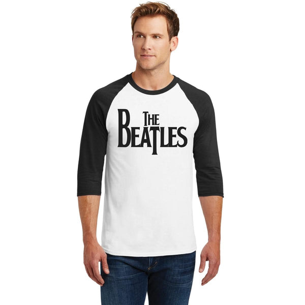 Playera Raglán Manga 3/4 Hombre Rock The Beatles Logo 000982
