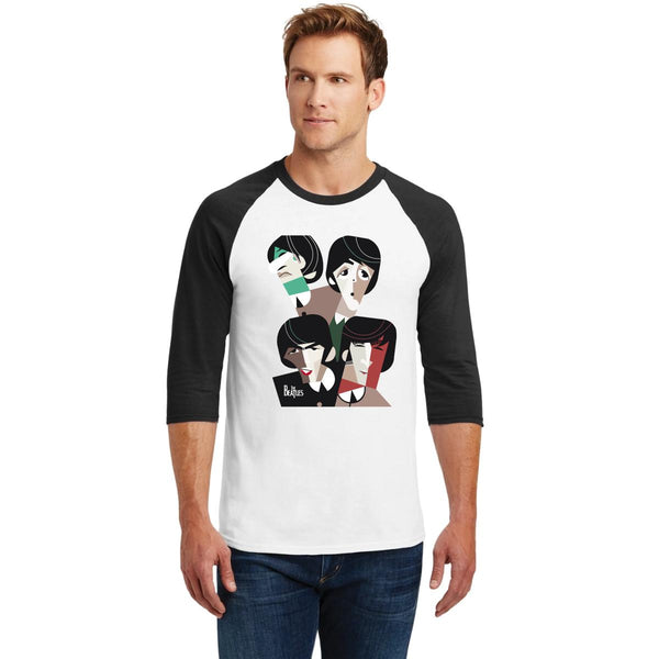 Playera Raglán Manga 3/4 Hombre Rock The Beatles Arte 000983