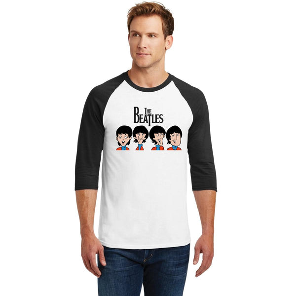 Playera Raglán Manga 3/4 Hombre Rock The Beatles Miembros 000984